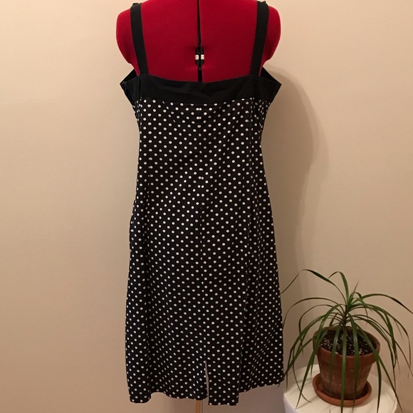 VINTAGE Jessica black and white polkadot dress - Picture 3 of 4